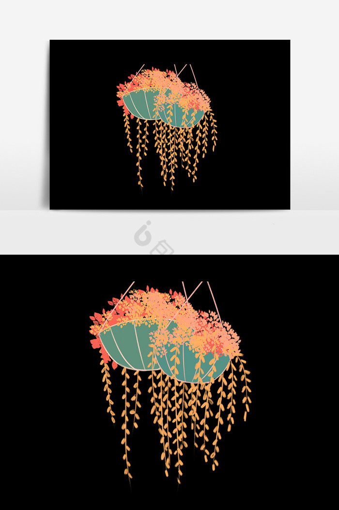 花盆吊篮图片