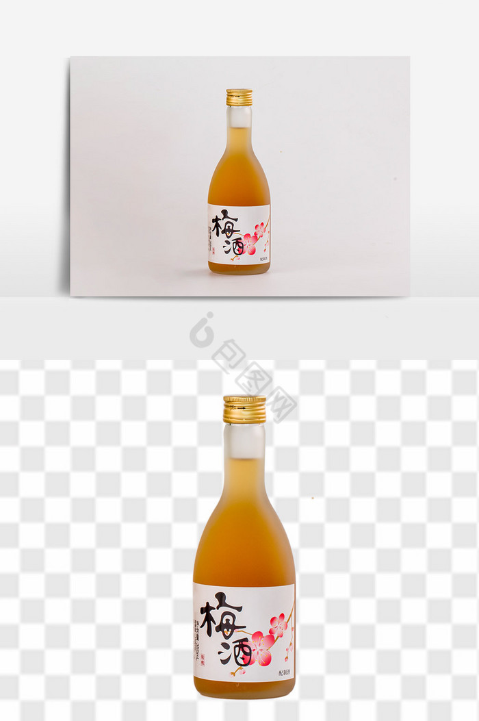 日本梅酒玻璃瓶电商图片