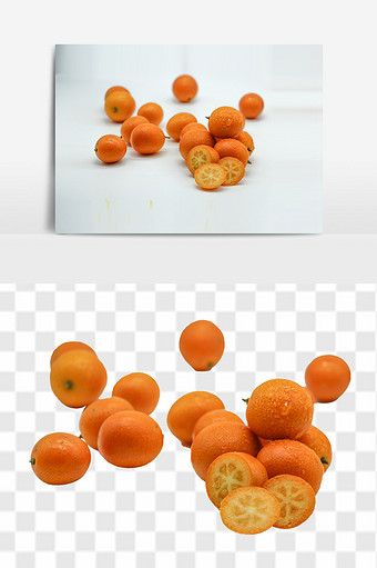 黄色的小橘子免抠素材图片