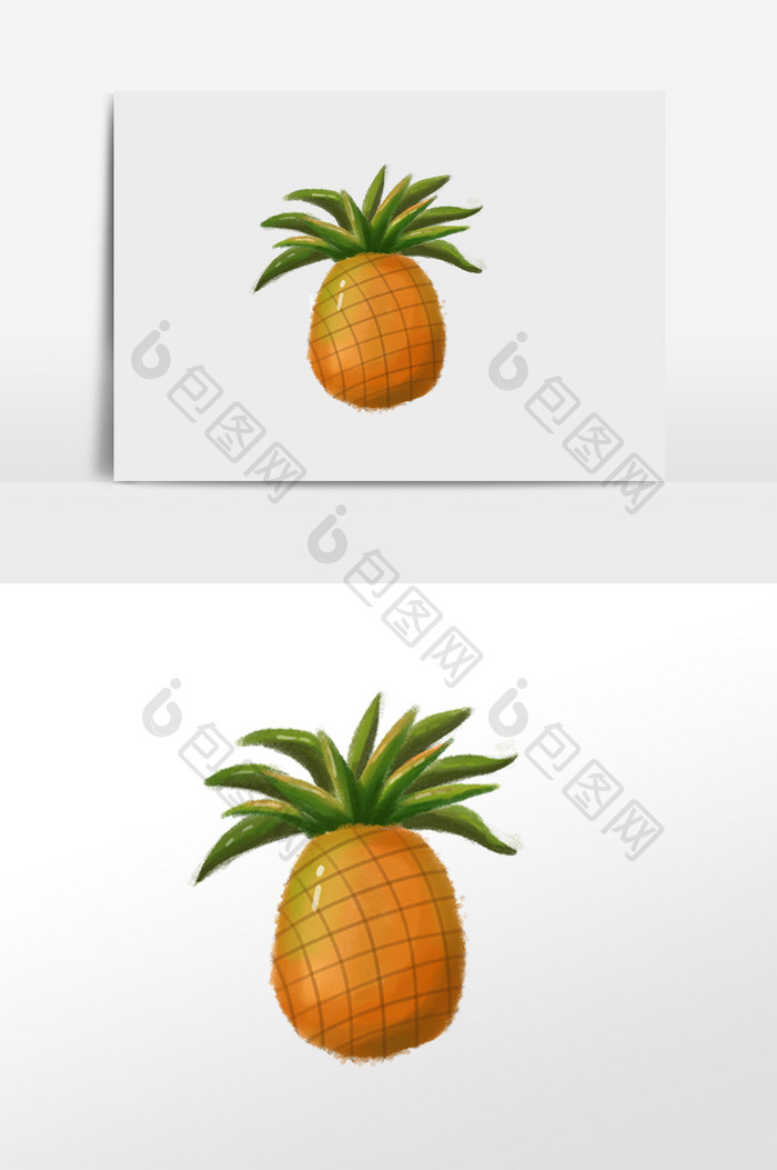 水果菠萝插画素材