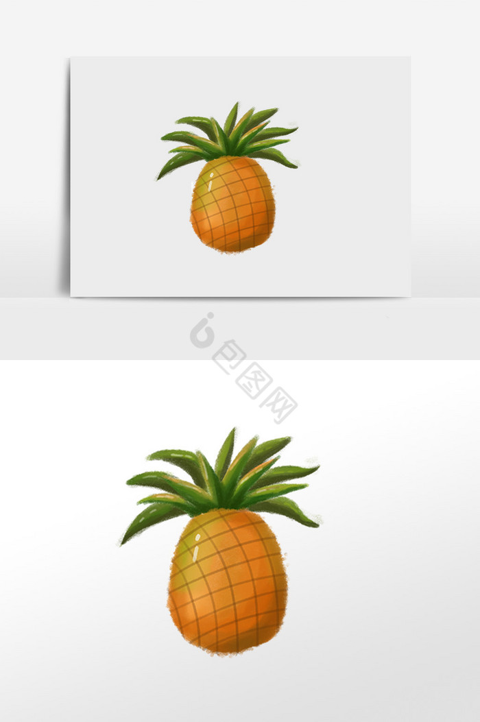 水果菠萝插画图片
