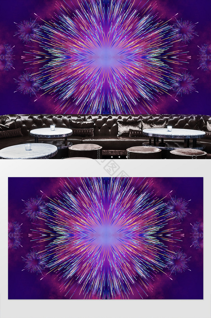 光效灯光酒店ktv工装背景墙定制