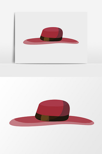 红色卡通时尚帽子图片