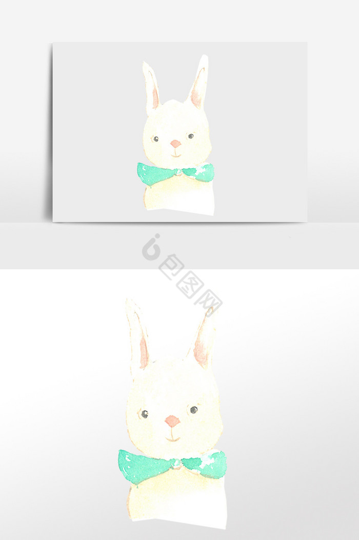小兔子插画图片