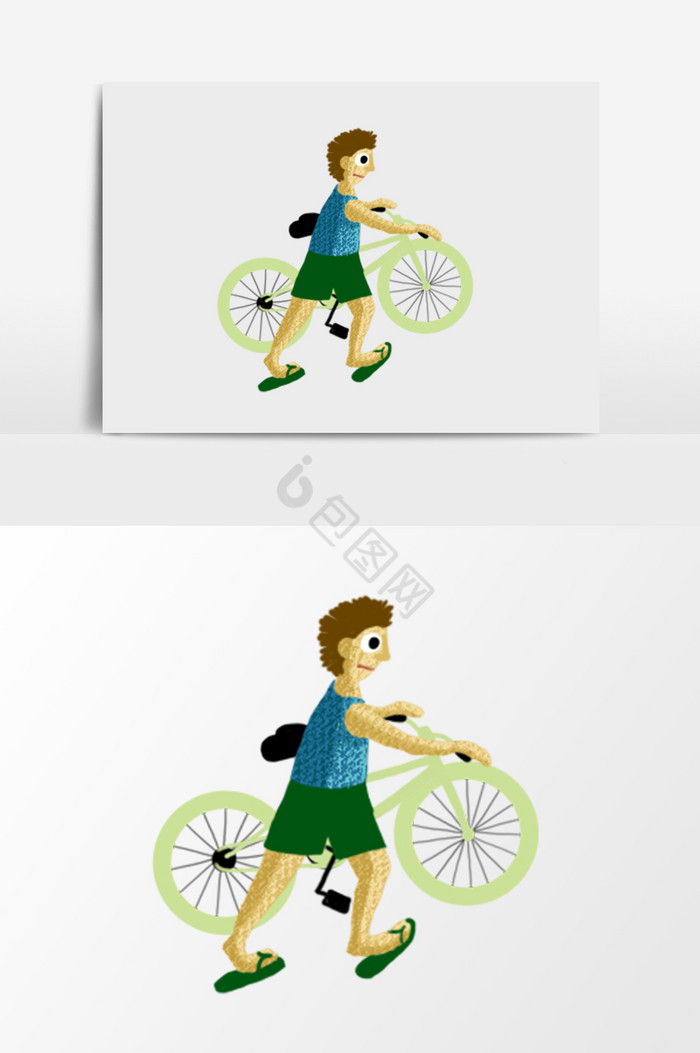 自行车男人图片