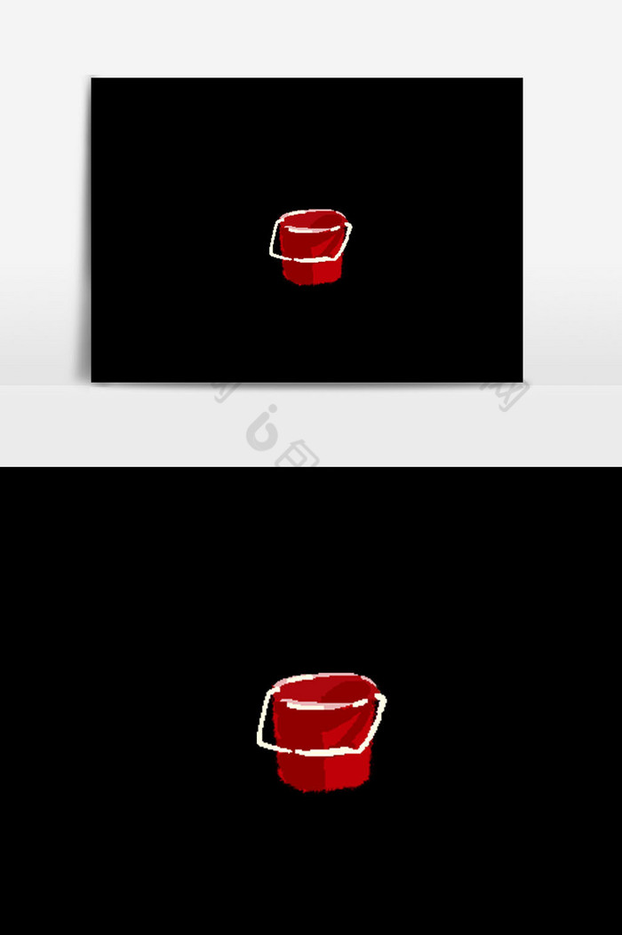 素材红色水桶水桶图片