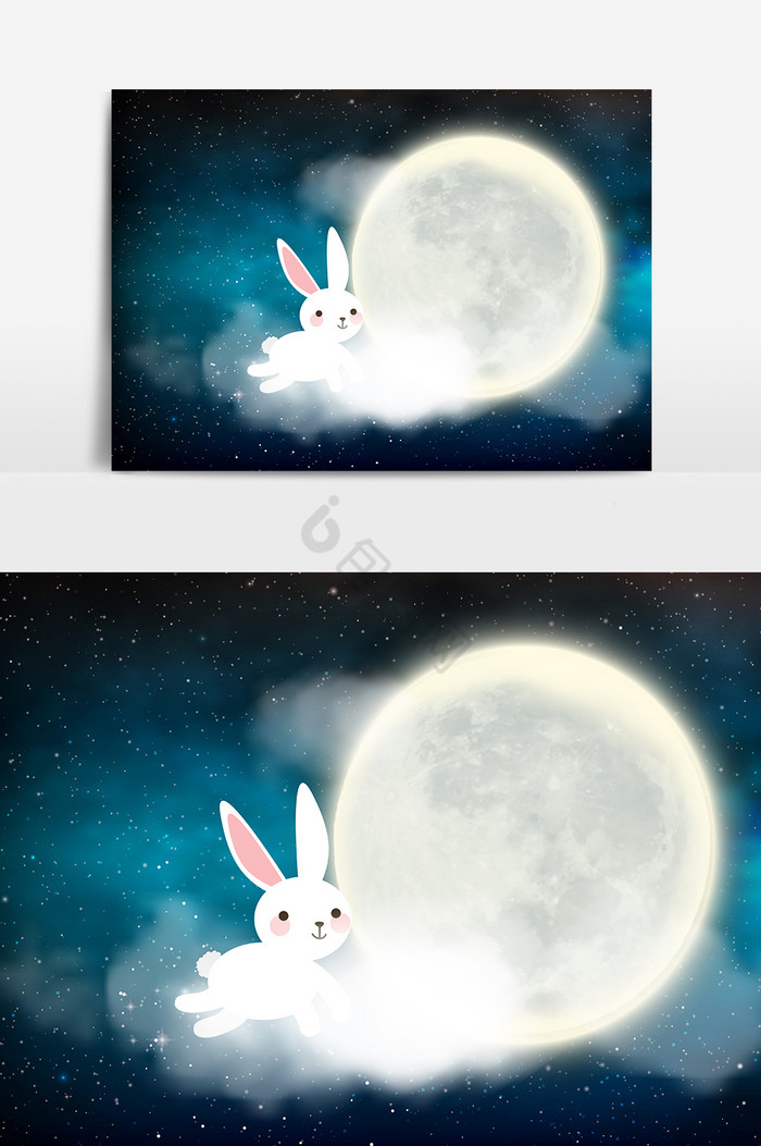 魔幻玉兔中秋节图片