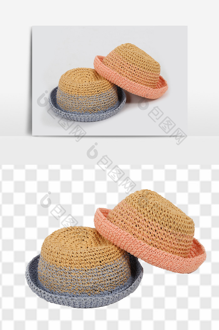 时尚沙滩帽组合元素