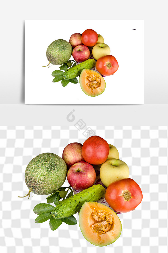 果盘蔬菜水果组合