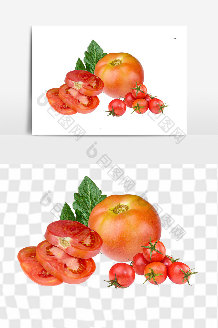 鲜美西红柿组合元素
