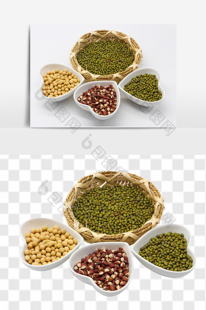 五谷粮食豆子食材元素
