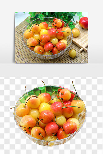 高清图片静物樱桃png元素图片