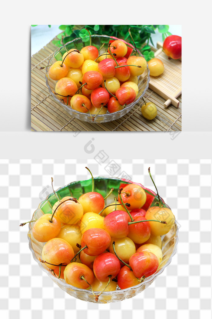 高清图片静物樱桃png元素