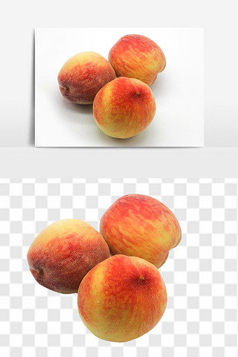 可口香甜的桃子元素图片