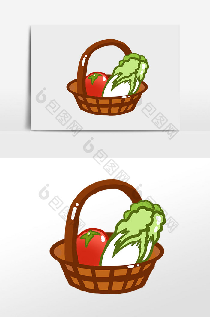 PPT素材插画元素番茄图片