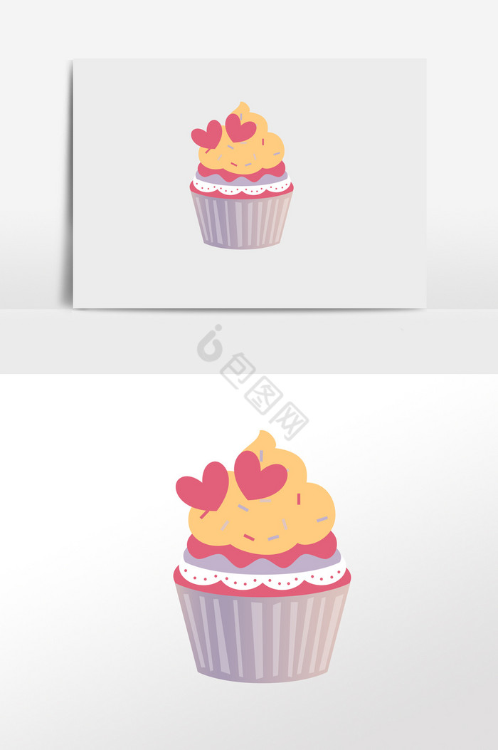 情人节心形小蛋糕图片