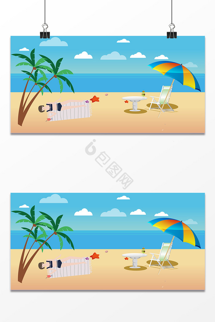 沙滩椅子图图片