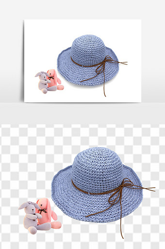 旅游沙滩帽子元素图片
