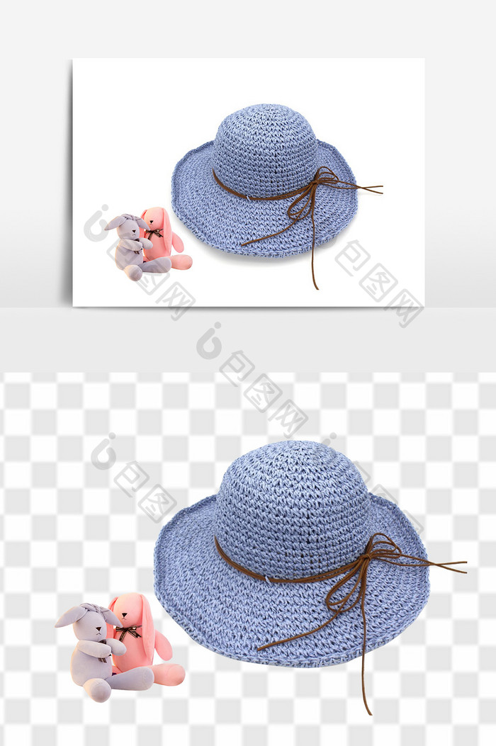 旅游沙滩帽子元素