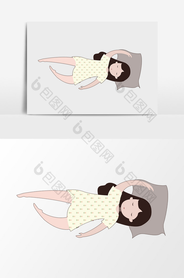 睡觉女孩图片