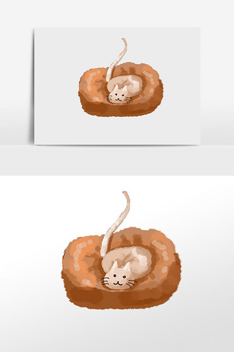 可爱猫咪插画素材图片