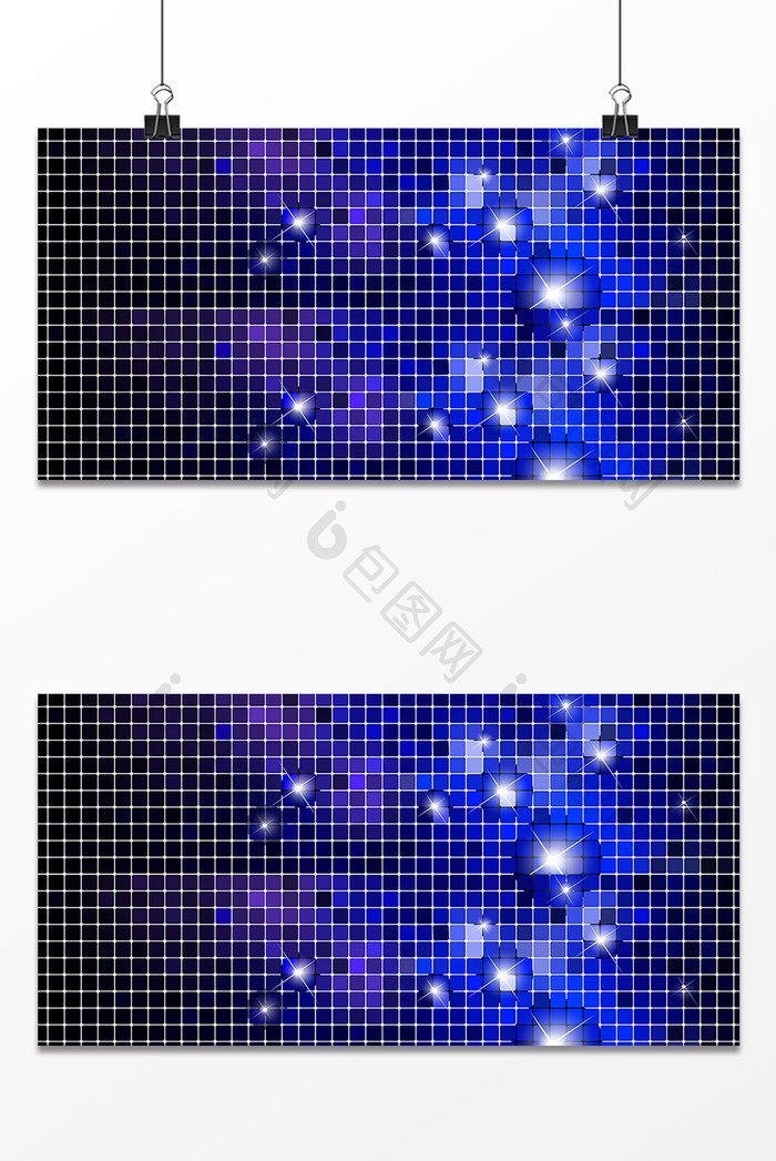 扁平几何商务科技蓝色设计背景图