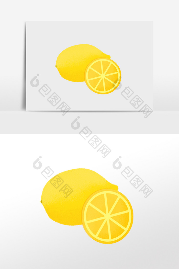 小清新手绘新鲜柠檬元素