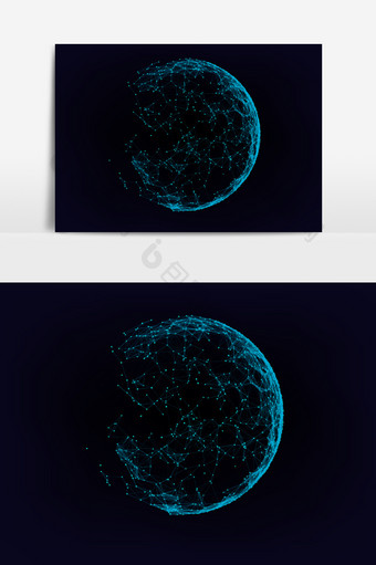 智能数据球体矢量图片