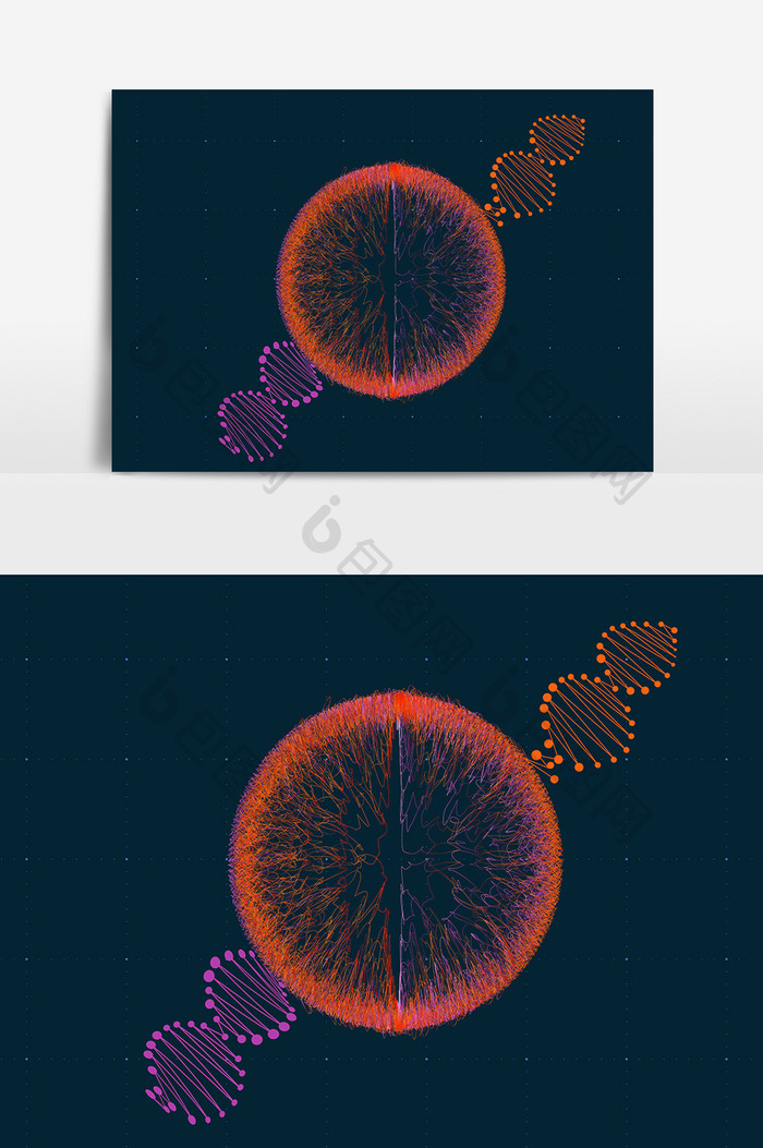 创意细胞矢量插图