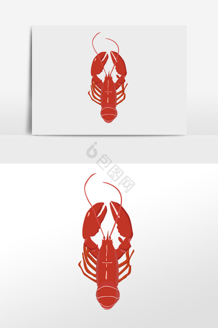 龙虾食物插画图片