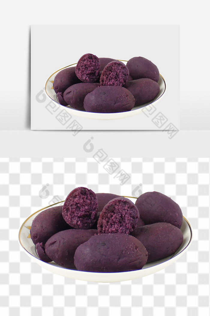 好吃的紫薯仔PSD图片图片
