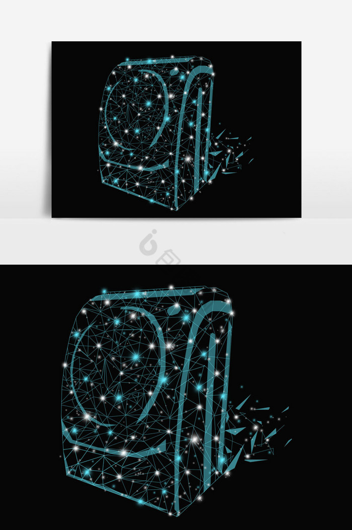 线条科技生活用品滚筒洗衣机插画图片