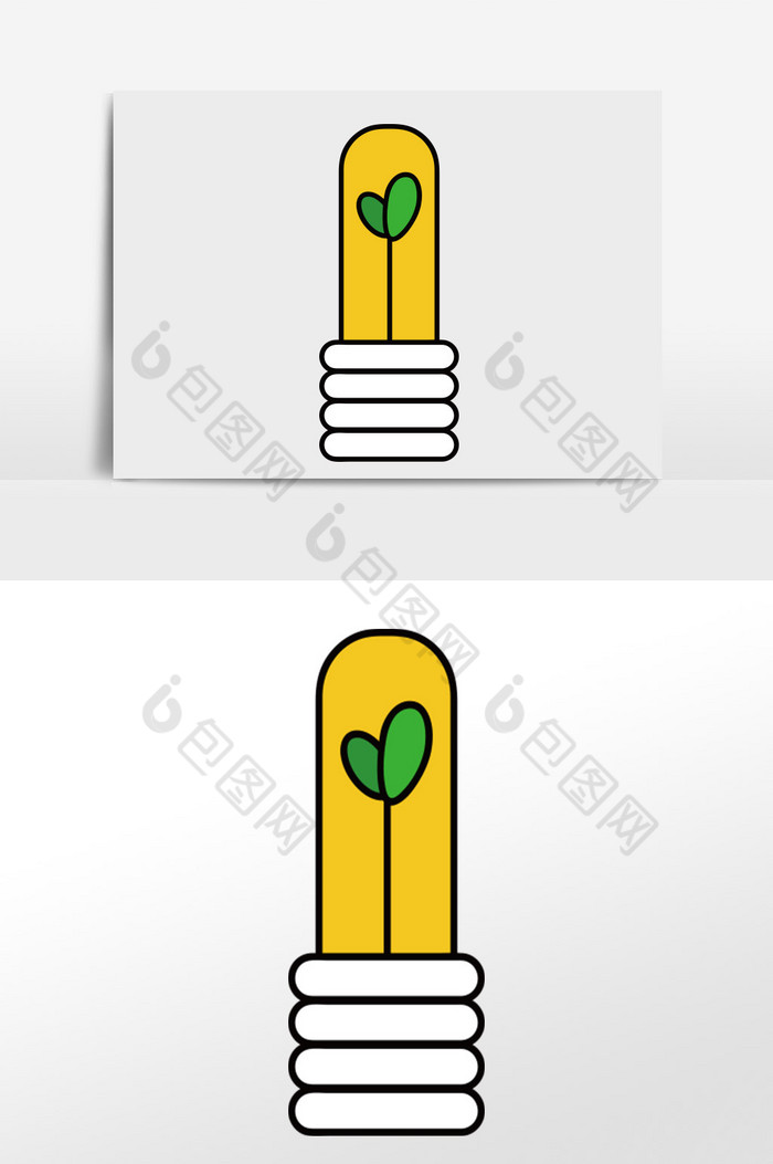 现代灯泡线稿灯泡黄色灯泡图片