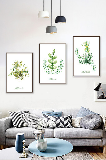 定制植物手绘花卉艺术装饰画图片