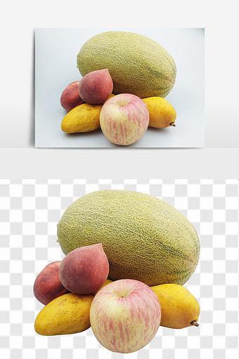 多种水果拼盘元素图片
