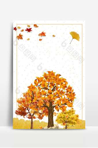 秋季落叶枫叶背景图素材图片
