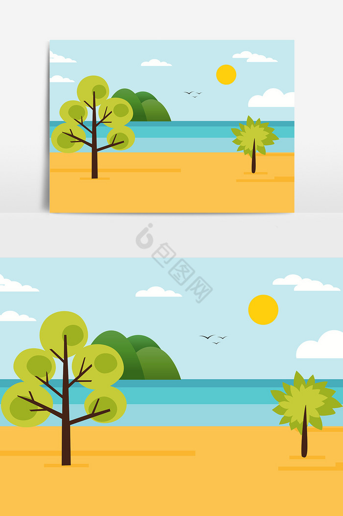 海边树图片