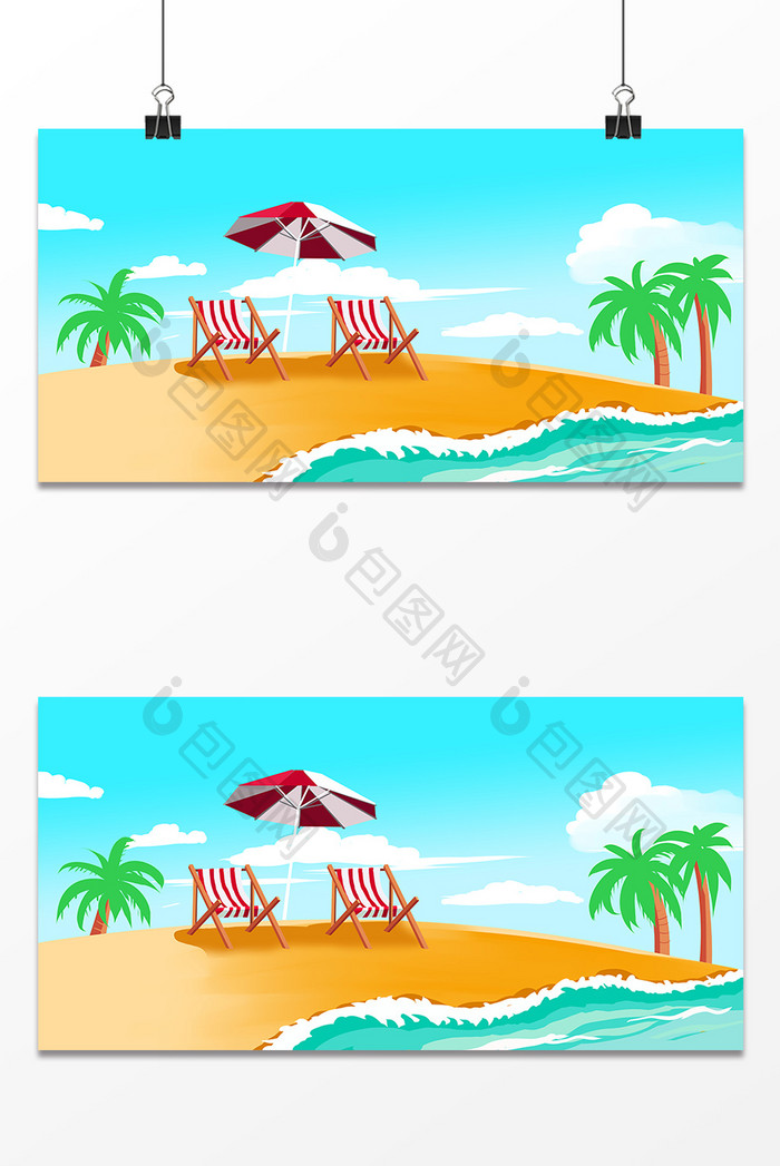 度假海洋设计背景图