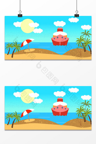 旅游海洋设计背景图图片