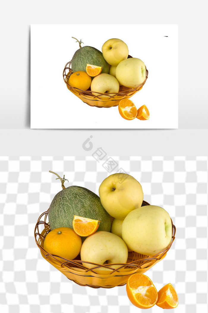 果篮子水果组合图片