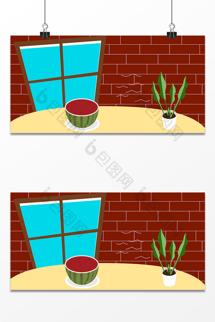 西瓜家居设计背景图