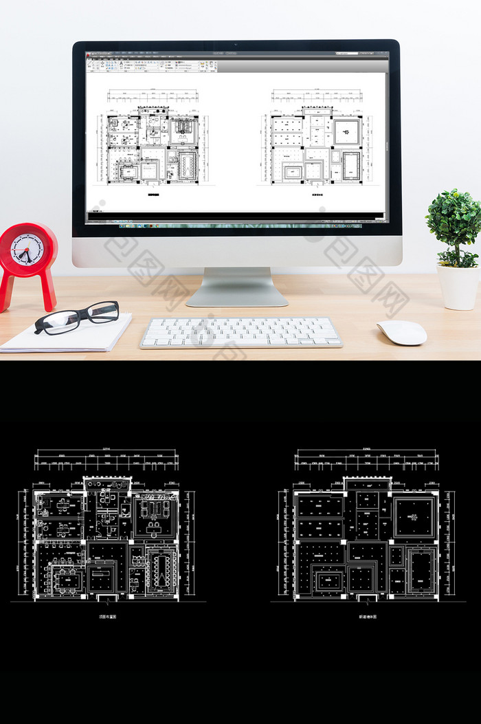 建筑办公室CAD图纸图片图片