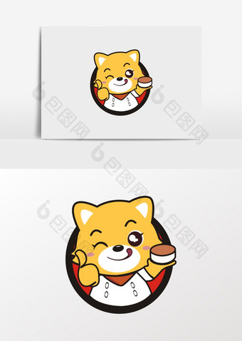 卡通猫咪小猫蛋糕烘焙logo图片