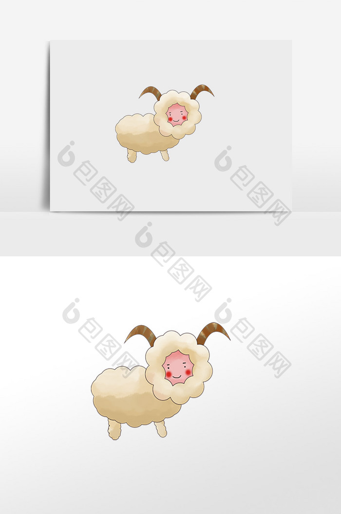 可爱小羊插画素材 图片下载 包图网