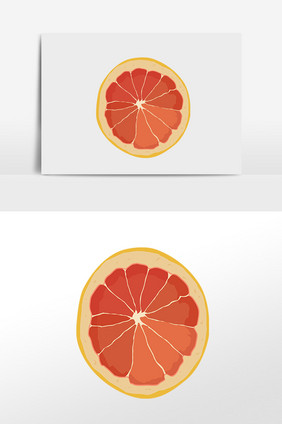 水果西柚插画