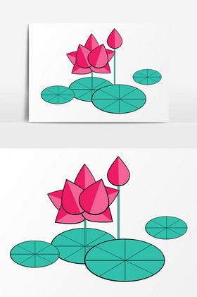 的夏季荷花装饰画