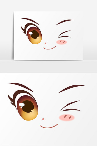 矢量的卡通角色漫画眼睛图片下载