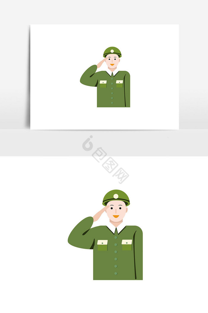 士兵插画图片