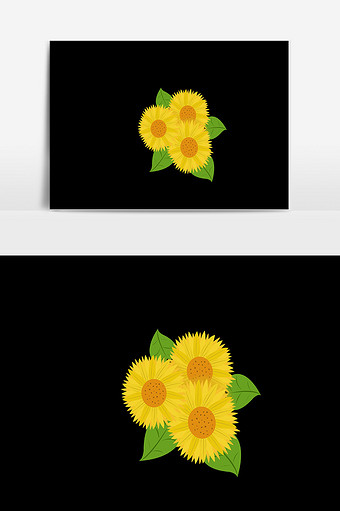 卡通向日葵花朵设计图片