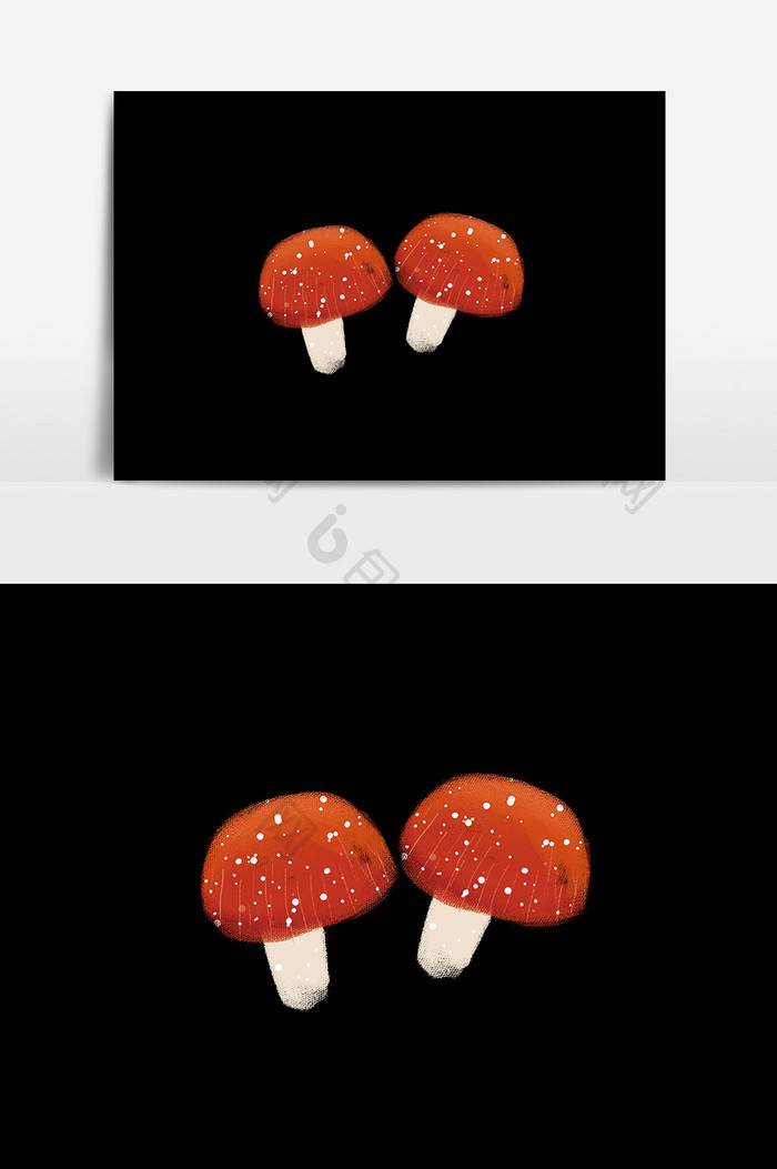 手绘蘑菇插画设计